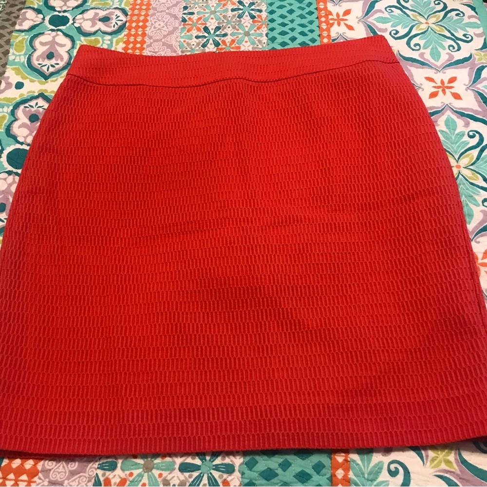 Lands End women’s red-orange pencil skirt